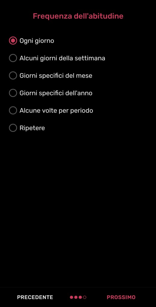 Frequenza obiettivo HabitNow